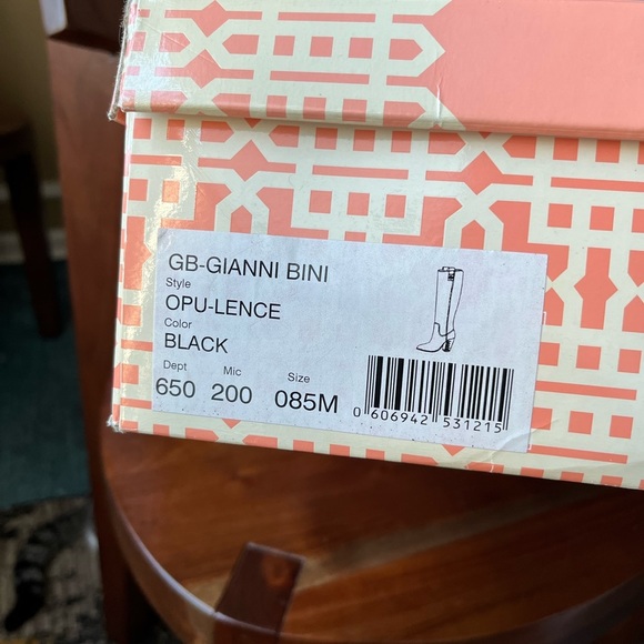 Gianni Bini Black Opulence Knee High Block Heel Boots - Picture 15 of 15